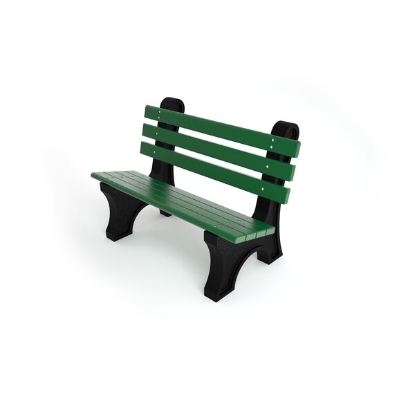 Green 4' Comfort Park Avenue Bench